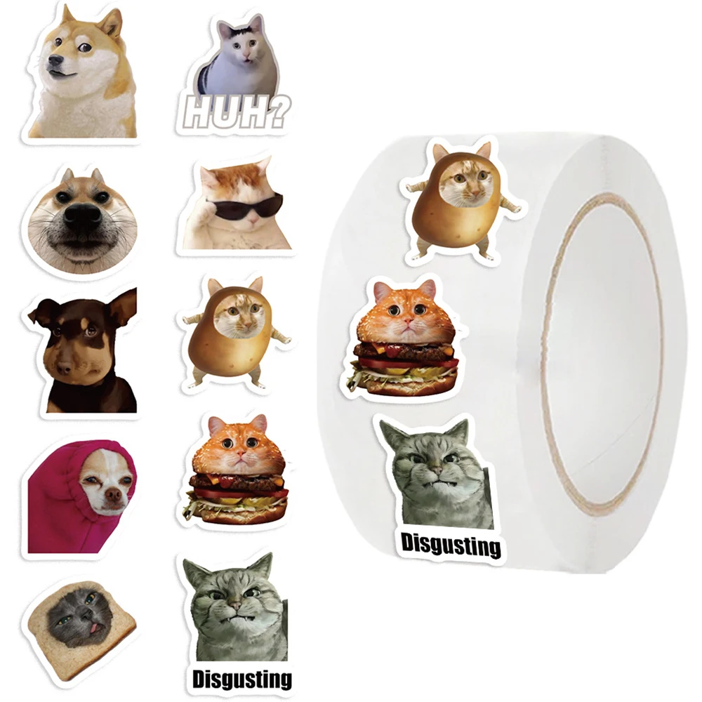 Круглые наклейки из крафт-бумаги, 500 шт