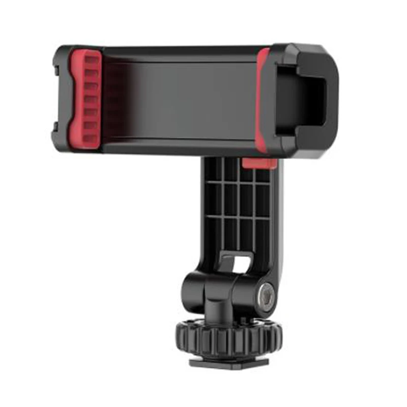 

360°Rotatable Phone Mount Holder Tripod With Cold Shoe For Mic Light Phone Clip