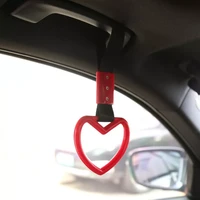 car warning heart pendant interior styling hanging ring decor jdm bus handle rings rear bumper charm strap decoration