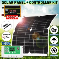 600w solar panel dual 12v usb with 30a 60a controller waterproof solar cells poly solar cells for car yacht rv battery charger