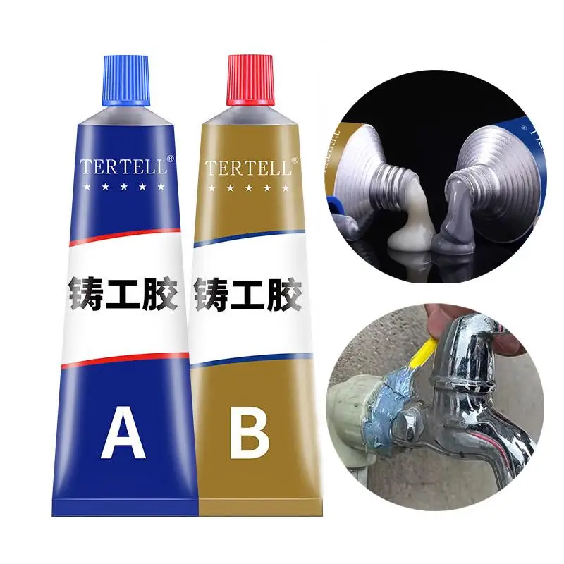 

50G Magic AB Repair Glue Metal Repair Glue Cast Iron Repairing Adhesive Heat Resistance Cold Weld Metal Repair Adhesive Agent