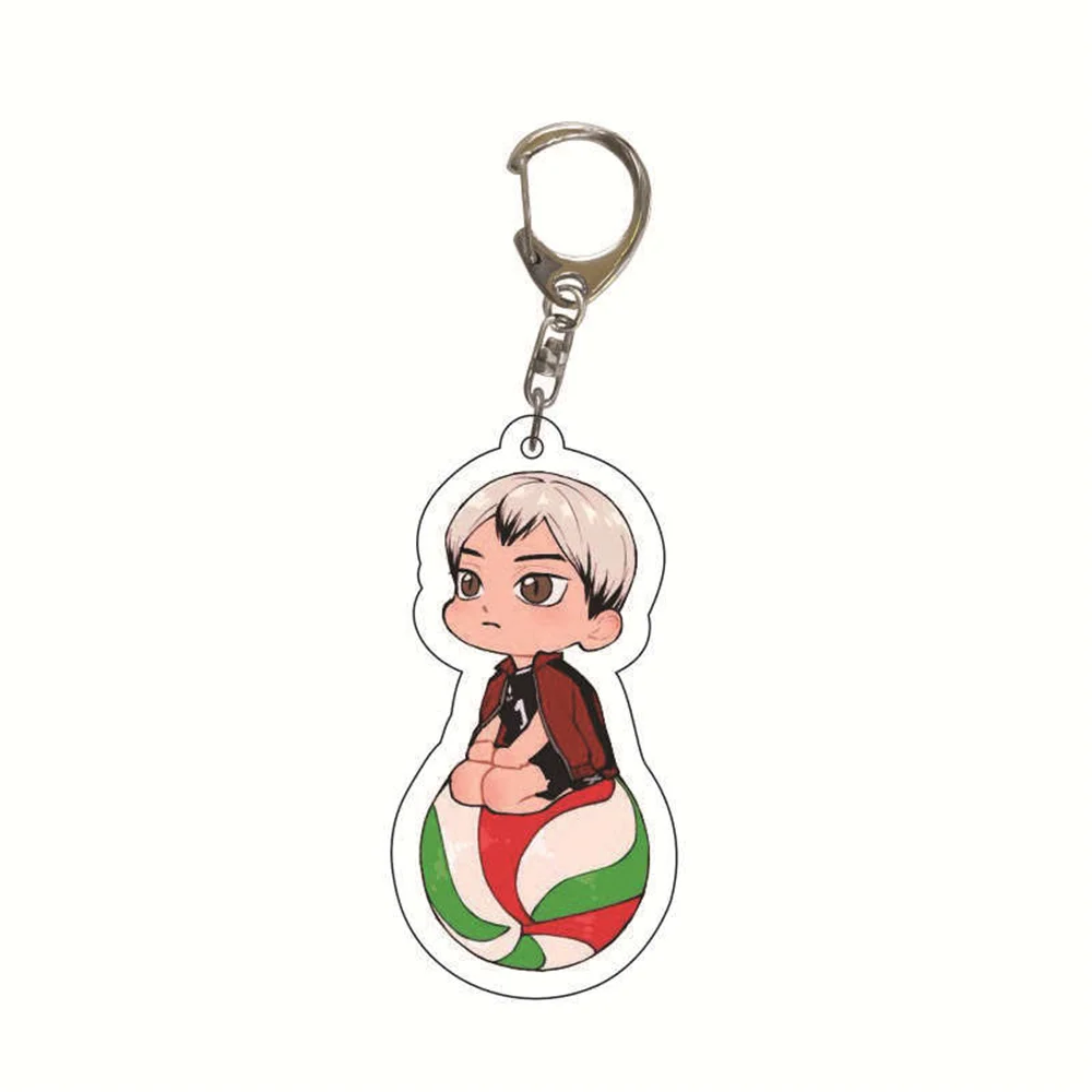 Брелок для ключей Haikyuu с японским аниме мужской акриловый модный аксессуар