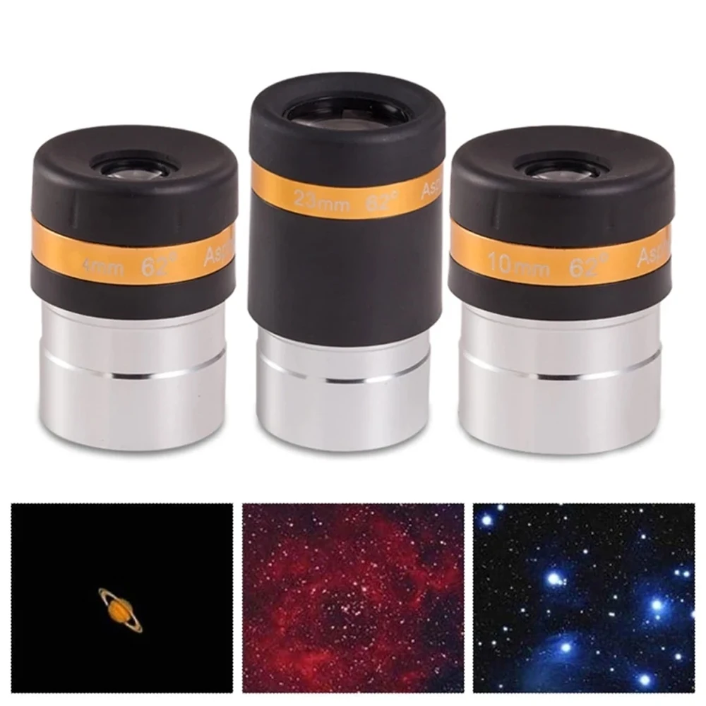 Окуляр 1 25 дюйма 4/10/23 мм 62 градуса асферический окуляр для астрономического