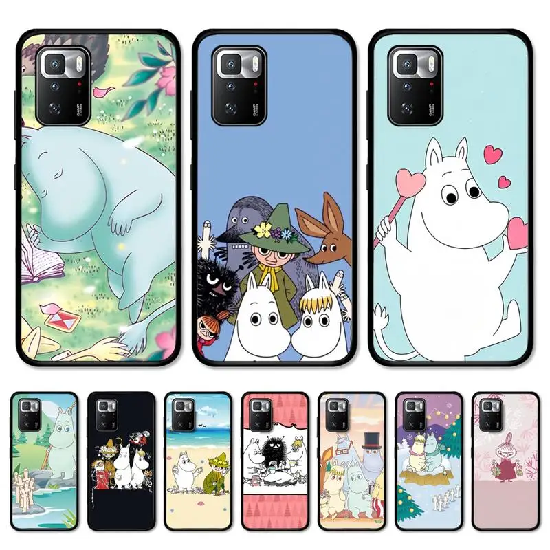 

MINISO Cartoon Cute H-Hippo M-MoomineS Phone Case for Redmi 5 6 7 8 9 A 5plus K20 4X S2 GO 6 K30 pro