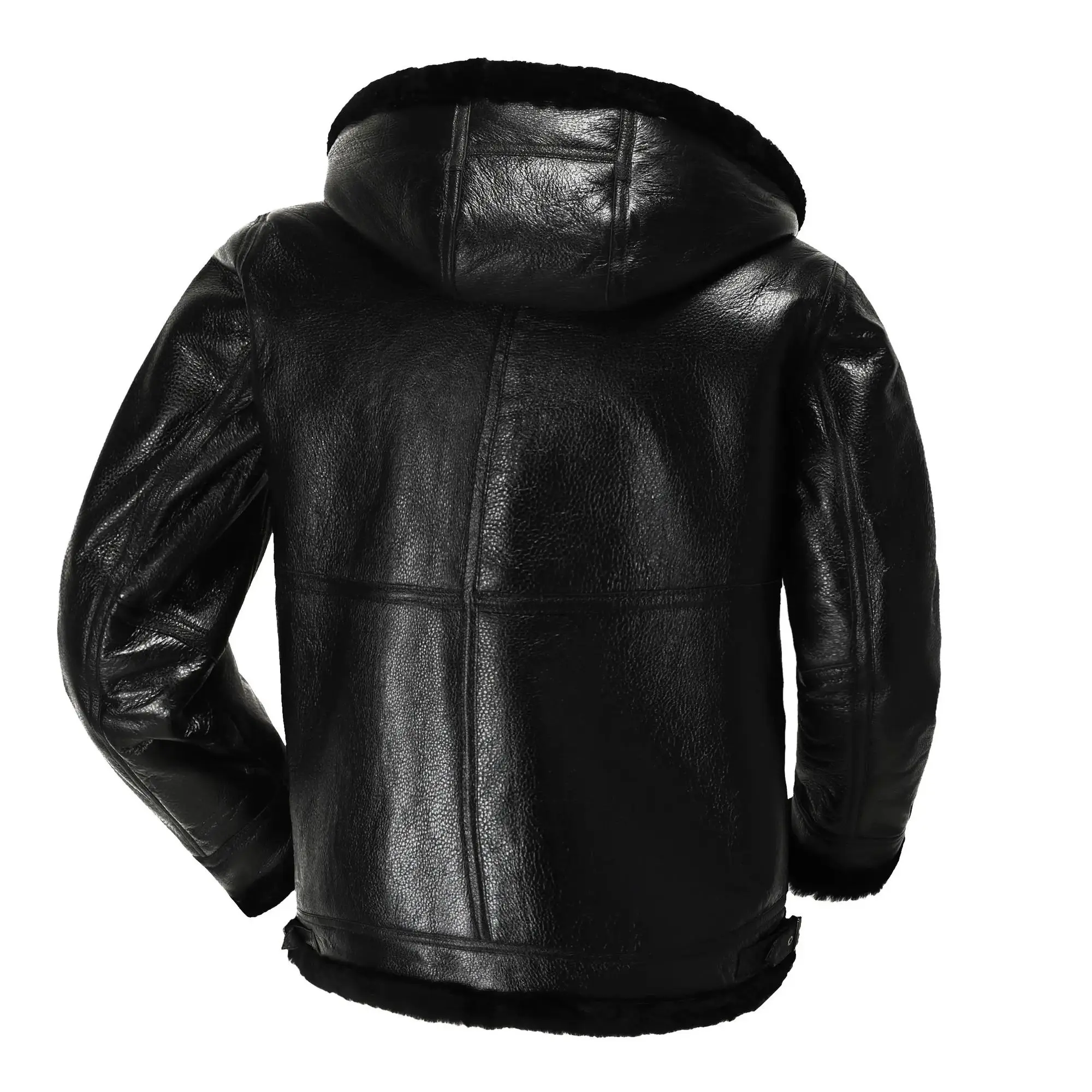 Мужская зимняя куртка из натуральной овечьей кожи