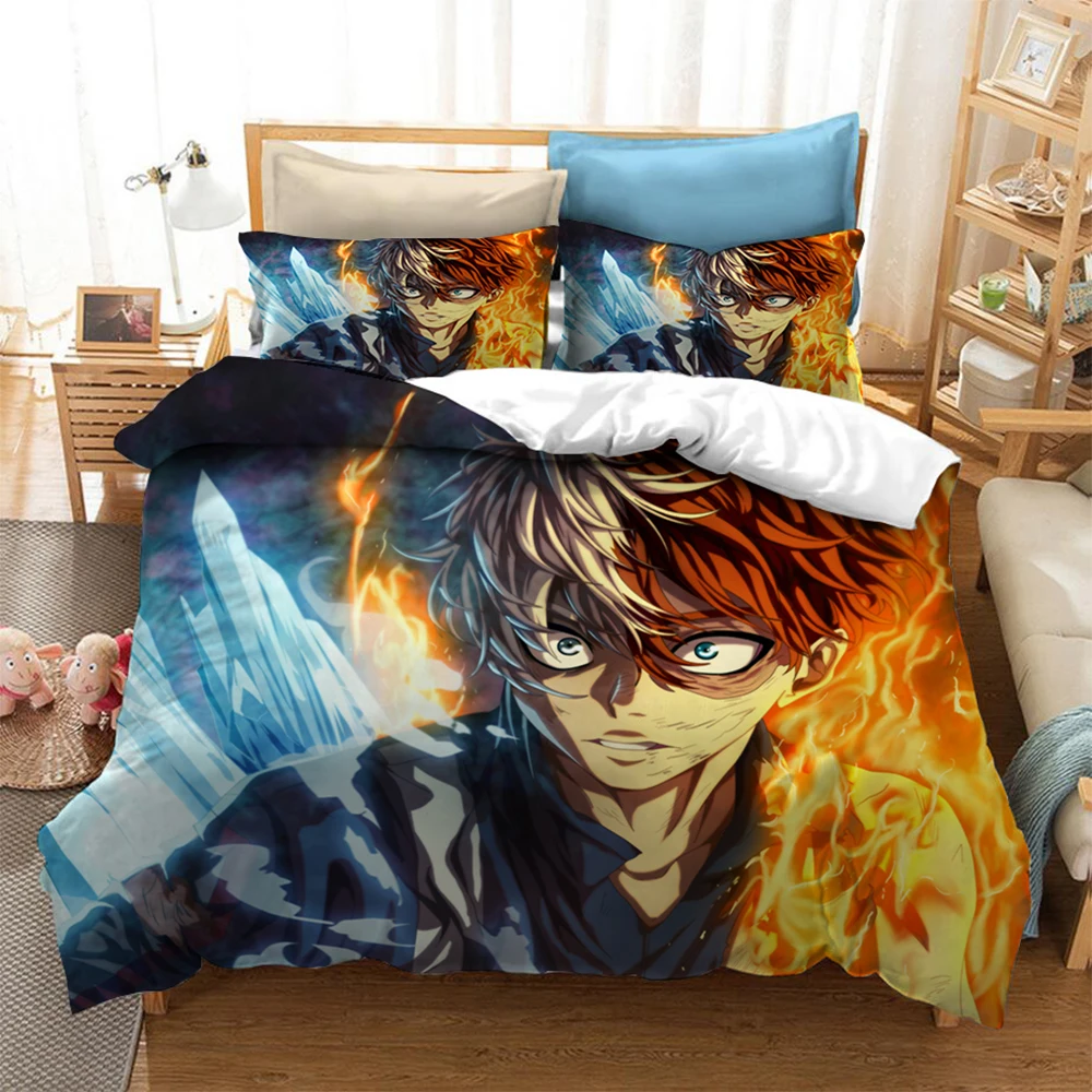 

Luxury 3D Print Anime My Hero Academia Duvet Cover Queen/King Size Cartoon Bedding Set For Boys Teens Personality Home Decor
