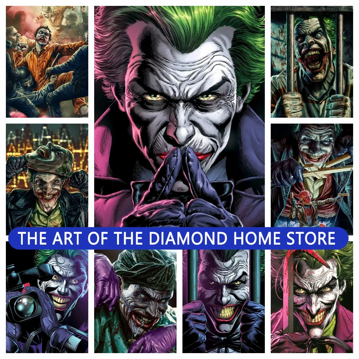 

Joker 5D DIY AB Diamond Painting Mosaic DC Movie Characters Embroidery Horror Full Square Round Cross Stitch Picture Home Decor