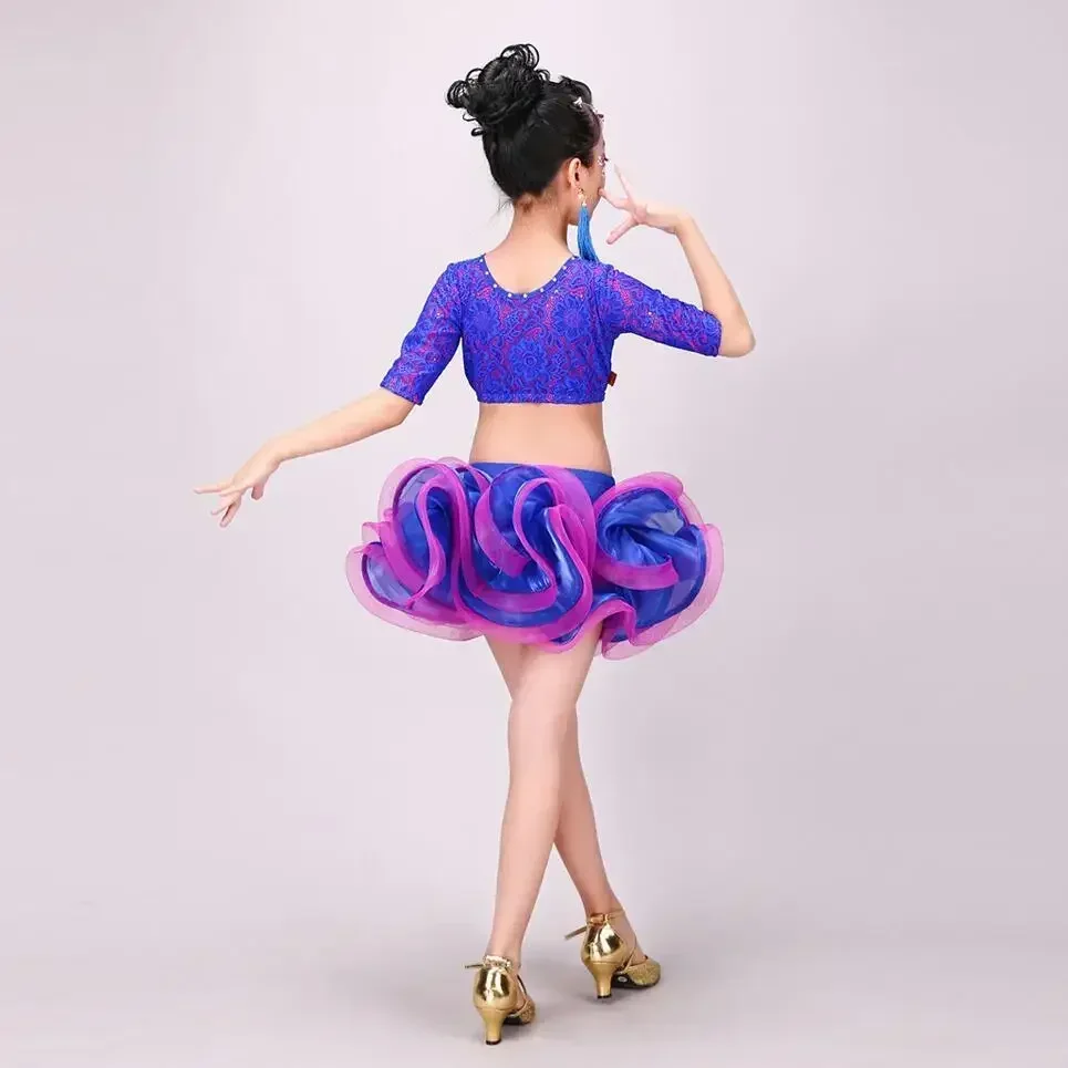 Летнее Платье Для Латинских Танцев Девочек Детский Современный Костюм