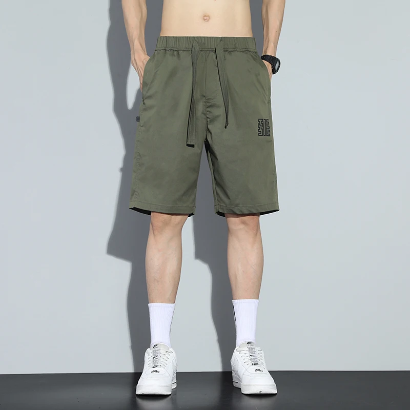 

Men Shorts 2022 Summer Fashion Shorts Pants Loose Knee-length Pants Men Clothing Men Pants Black Green Gray Size M-4XL Casual Pl