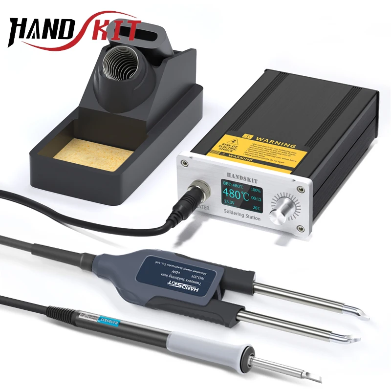 

T12 Soldering Station STM 32 Chip Version 2.1 OLED Digital Adjust Temp 5pin Soldering Iron Handle Or Tweezers Handle AUTO Sleep