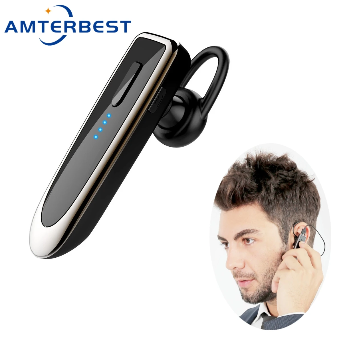 

AMTERBEST K23 Wireless Noise-Canceling Business earbuds bluetooth Earphone headset headphones with microphone for Smartphones