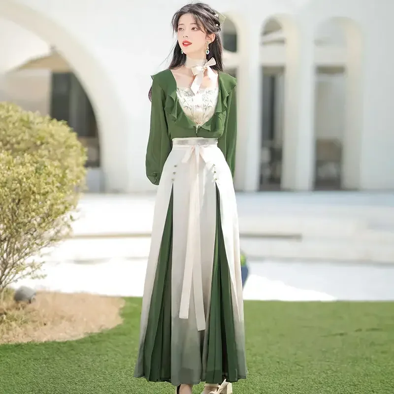 Улучшенное китайское современное праздничное платье феи для женщин осень 2024