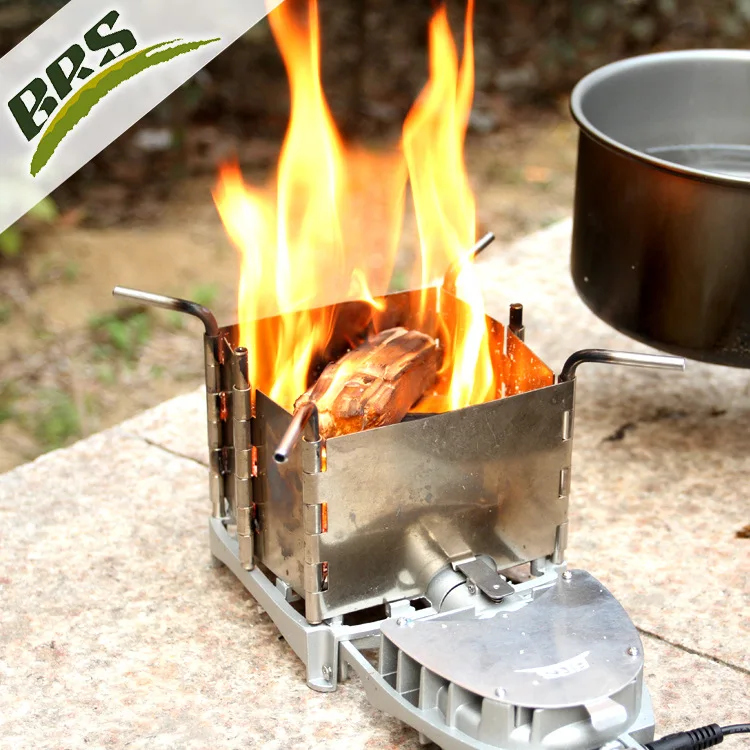 

BRS 6000W Camping Folding Wood Stove Charcoal Stove Electrinic Blower Stove Outdoor BBQ Furnace BRS-116