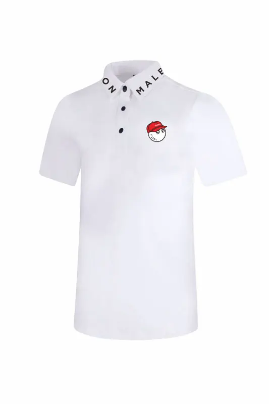 2023 Malbon New Golf Clothing Men's Short-Sleeved T-Shirt Fashion Outdoor High Collar Polo Shirt Spring Summer GOLF Quick Dryer