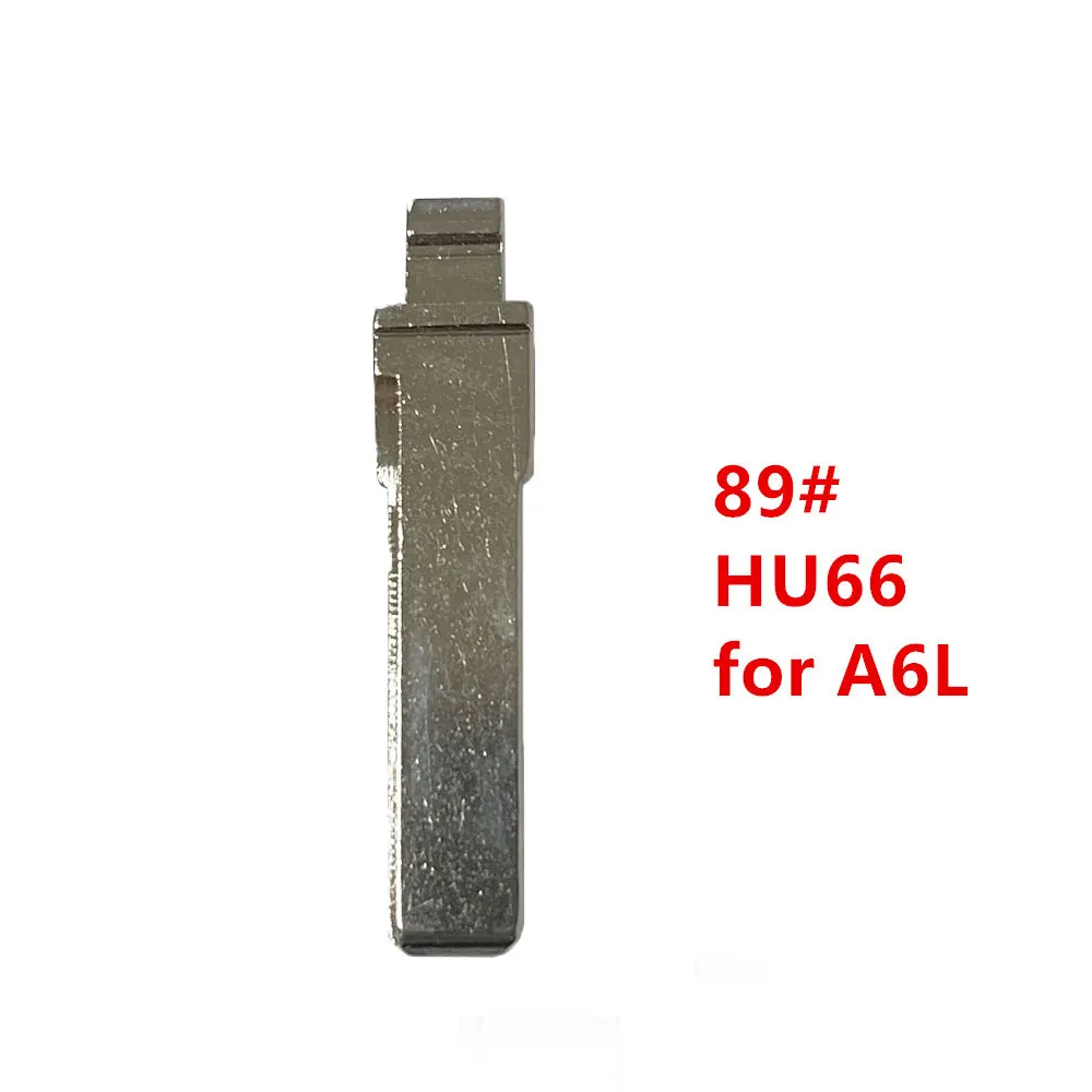 

10pcs 89# HU66 Original Key Blade Flip Uncut Replacement Flip Folding Remote Key Blade Car Blank Car Key Blade for Audi A6L