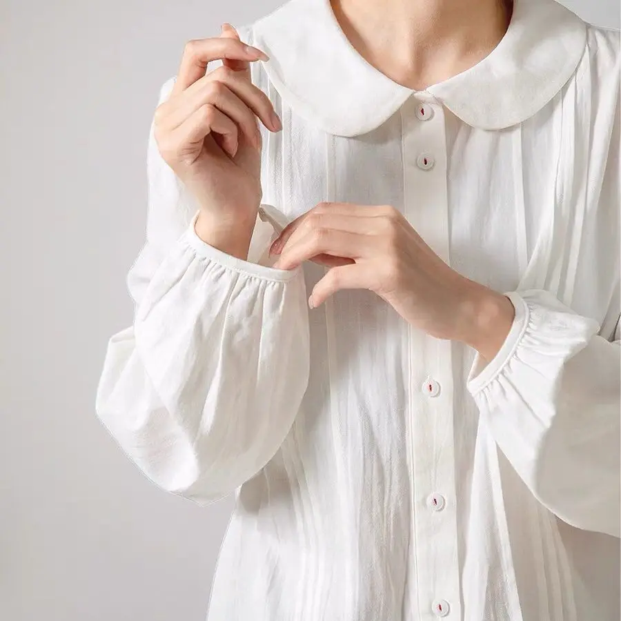 

Женская однотонная блузка с длинным рукавом, повседневная однобортная рубашка в Корейском стиле, A50, весна-осень 2023