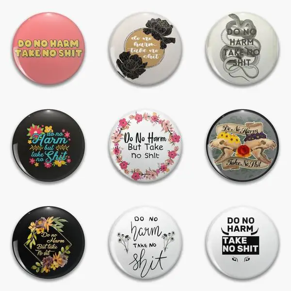 Настраиваемый креативный значок с мягкой кнопкой не делай ничего страшного