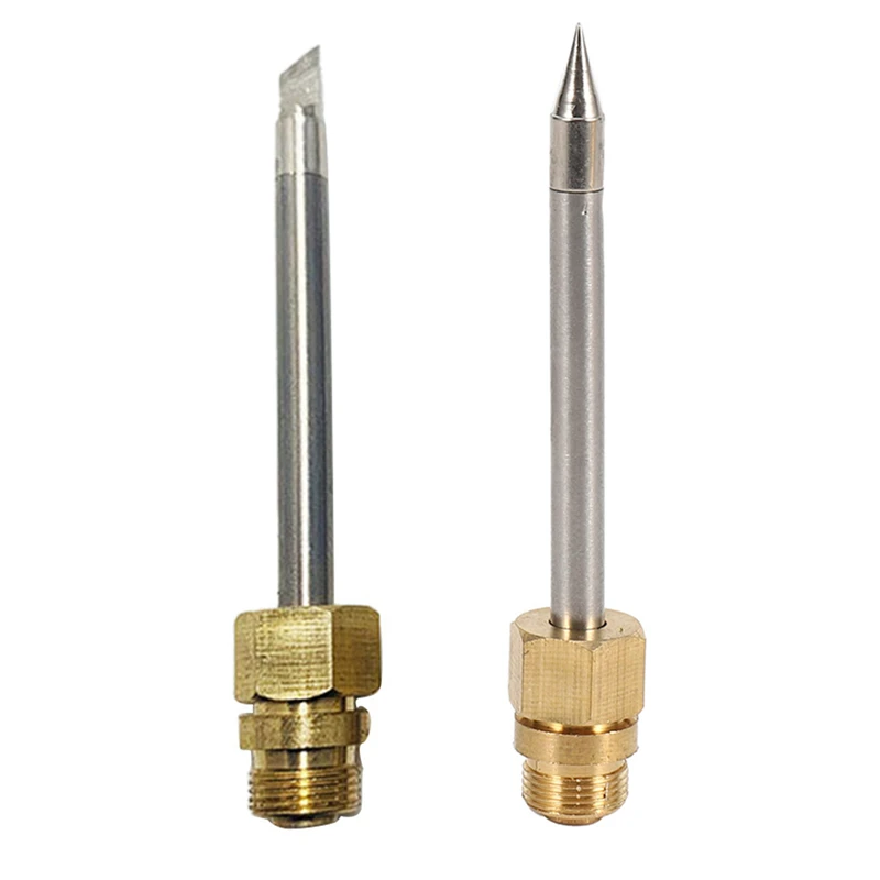 

Retail 2X 510 Interface Soldering Iron Tip Mini Portable USB Soldering Iron Tip Welding Rework Accessories, Knife Tip & Pointed