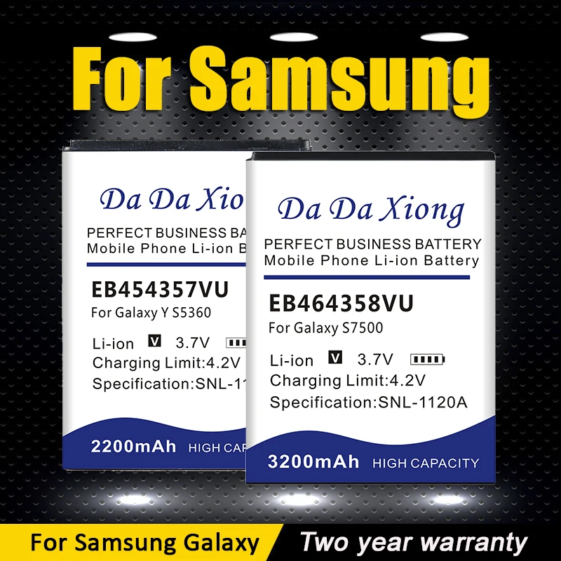 

Battery For Samsung Galaxy Trend Grand Max S 2 J3 J2 PrimeACE 3 ACE4 A01 A3 Core S7500 S7330 Y S5360 B5510 Xcover Xcover6 Pro