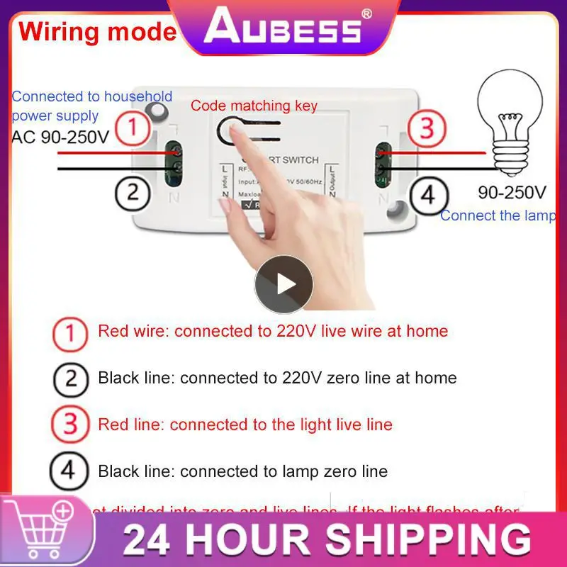 

Free Wiring Wireless Remote Control Switches Module Smart Switch Free Wiring Controller Household Smart Switch Module 433mhz