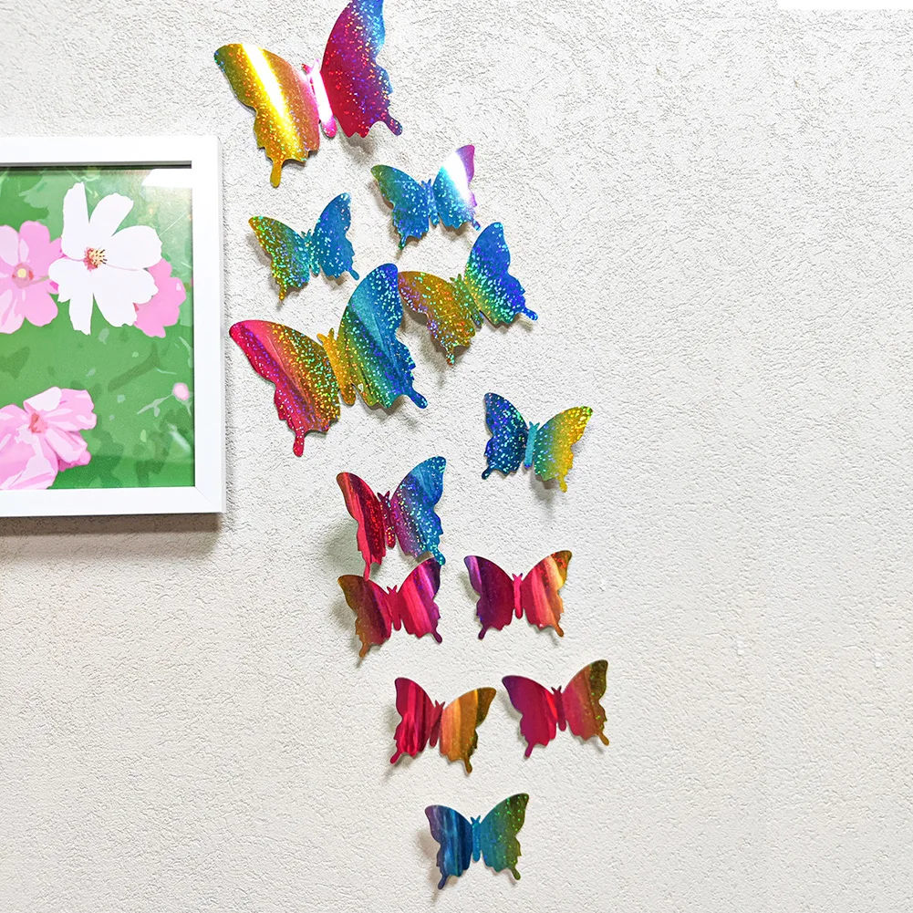 

12Pcs Butterfly Wall Stickers DIY Decal Removable Art Home Room Decor Butterflies For Wedding Decoration Magnet Fridge Decals