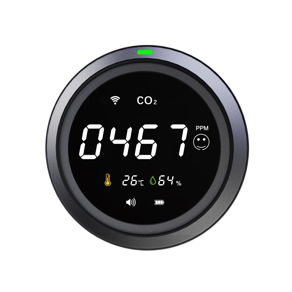 

Детектор качества воздуха PTH-8 контролирует уровень диоксида углерода NDIR CO2 Датчик комфортной среды с температурой и влажностью