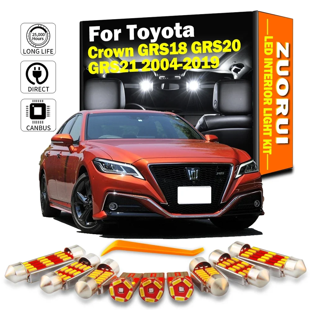 ZUORUI Canbus автомобильный светодиодный салонный светильник с картой купола комплект