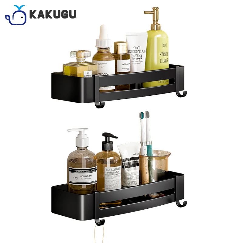

KAKUGU Thickened Bathroom Storage Rack Bathroom organizer shelf no drilling Corner Rack Toilet Rack Triangle Accessories