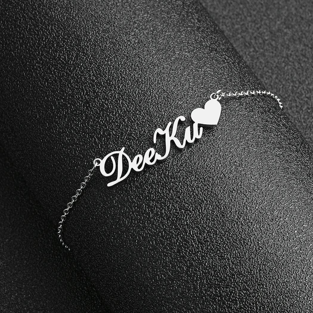 

Клетчатые браслеты на заказ для пары роскошный браслет из нержавеющей стали для женщин кулон-табличка с именем ювелирные изделия браслеты