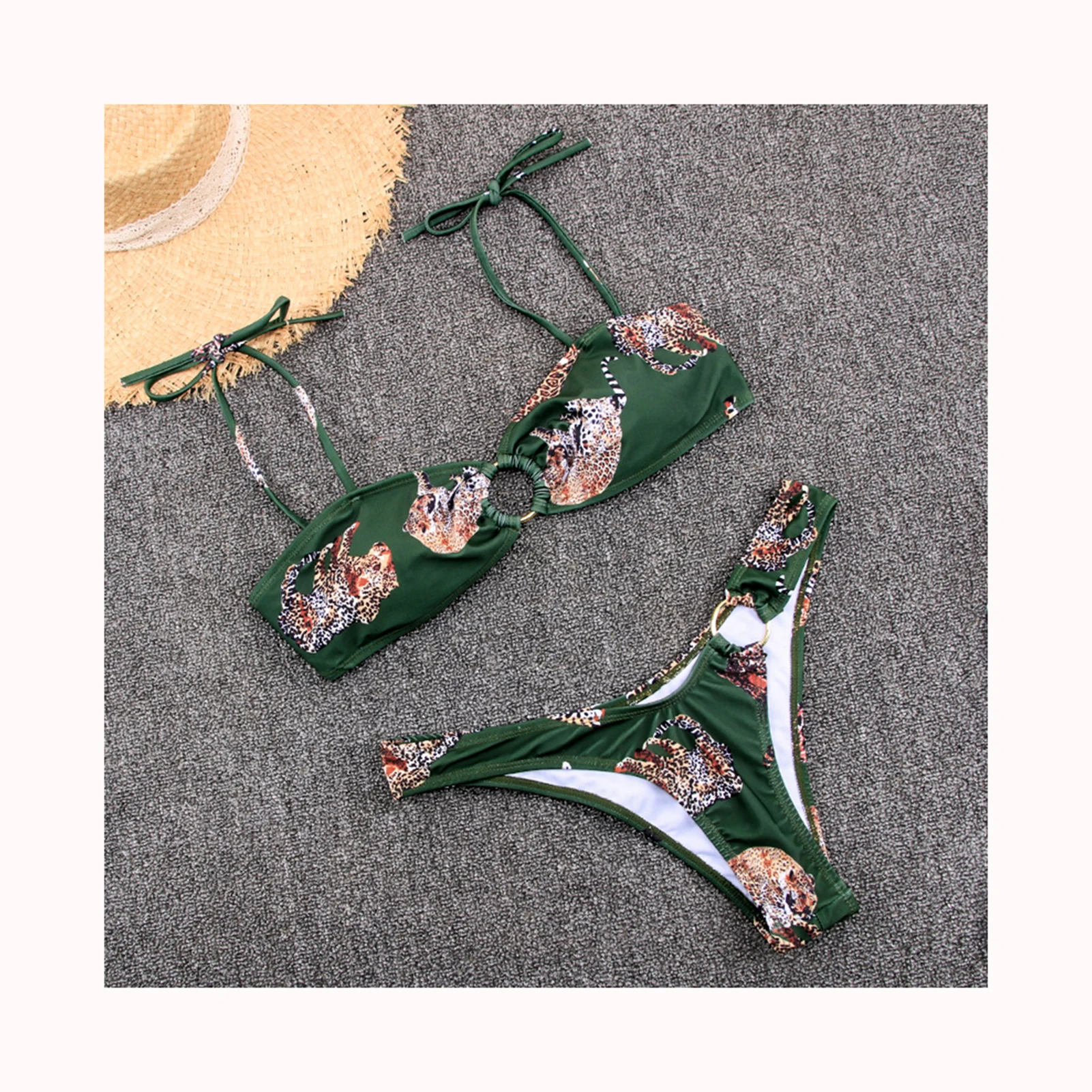 

Fashion Women's Swimsuit Sexy Slim Tie Bikin 2-Piece Summer Bathing Suit Thin Underwear for Swimming Pool Beach Swimwear ASD88