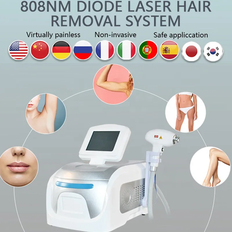 

2022 Newest Diode Laser Painless Hair Removal 808 Diode Laser 3 Wavelength 755 808 1064 Diode Laser Hair Removal Machine