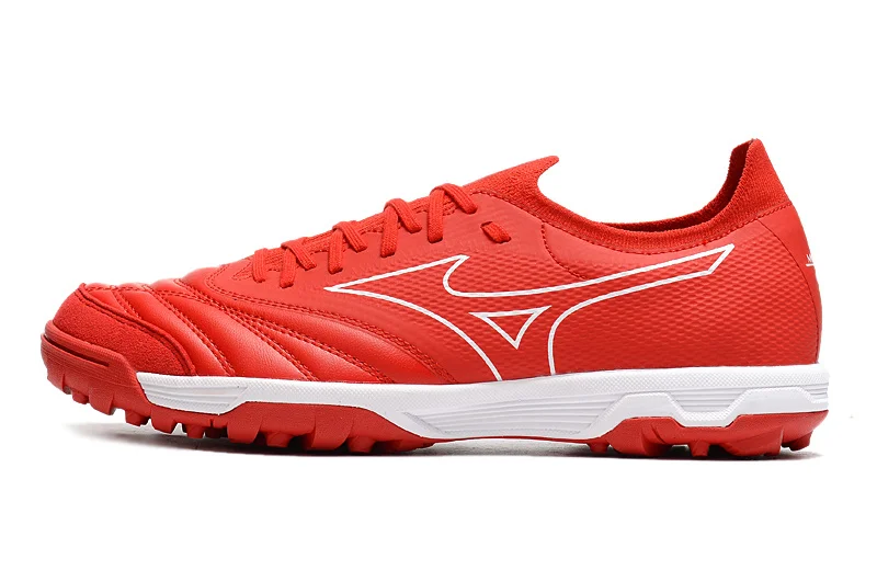 Original Mizuno Creation MORELIA NEO Knitting TF Men's Sports Shoes Mizuno Outdoor Sneakers Red Color Size Eur 40-45