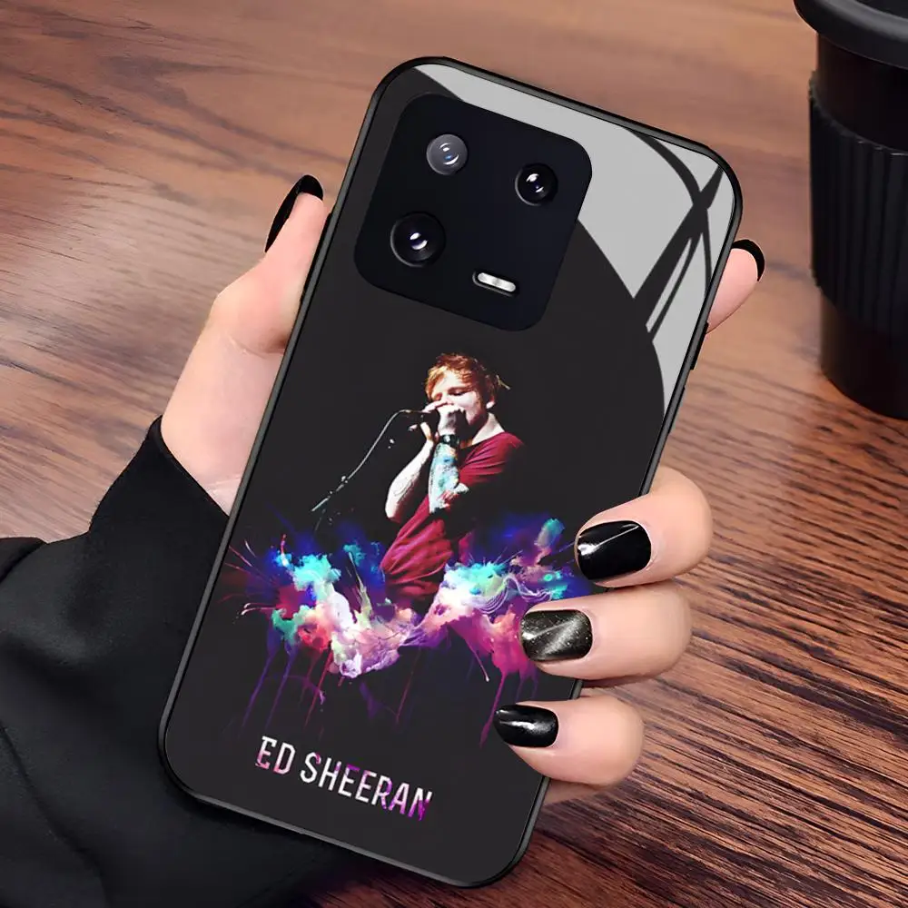 Фото Чехол для телефона E-ed-S-sheera-n для Xiaomi 15 14 13 12 Mi 11 X T Ultra Pro Lite 5G, черный, стеклянный №4