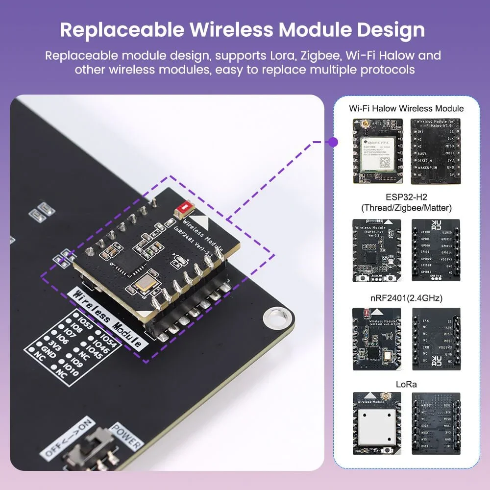 Фото Усовершенствованный дисплей CrowPanel 10.1 дюйма ESP32-P4 HMI AI с сенсорным экраном IPS 1024x600, совместимый с WiFi 6, Arduino/LVGL/Micropython №4