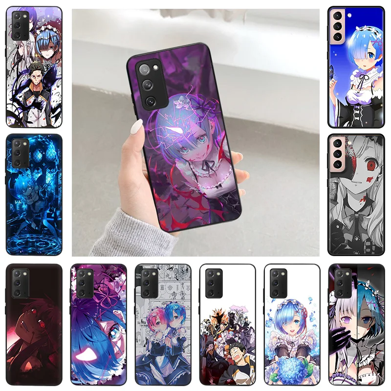 

Re Life in a different world from zero Silicone Phone Case for Samsung S22 A53 S21 FE S20 Ultra Thin Galaxy S10 S9 S8 S7 Cover