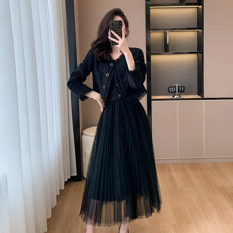 Женский комплект из двух предметов роскошный Очаровательный Комплект твидовая