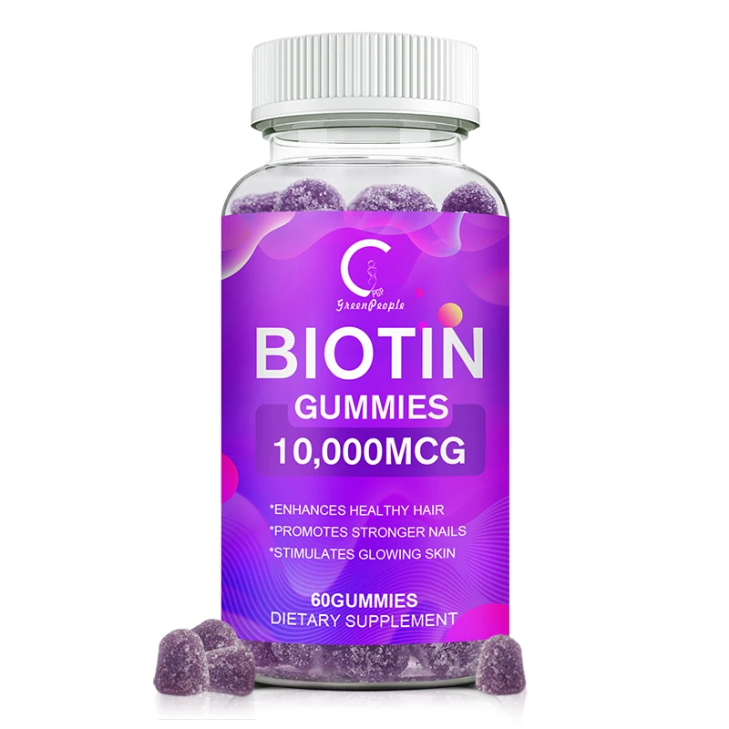 

GPGP Greenpeople биотин коллаген жевательные резинки для здоровых волос кожи и ногтей витамины для женщин мужчин и детей биотин конфеты добавки