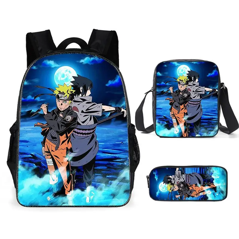 

Anime Bag Naruto Backpack Anime Figures Kids Bags Big Capacity Travel Bag Girls Boys Christmas Gifts Childrens Toy gift
