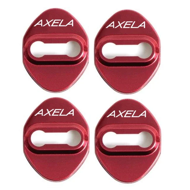 

4 шт., автомобильный Стайлинг, защитный чехол для дверного замка, наклейка, авто эмблема, украшение для Mazda Axela 2014-2017, аксессуары с логотипом