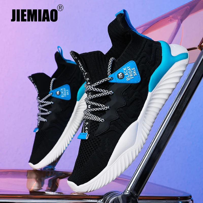 JIEMIAO High Quality Men Sneakers Fashion Light Mesh Breathable Sport Running Shoes Outdoor Gym Sports Shoes Zapatos De Hombre