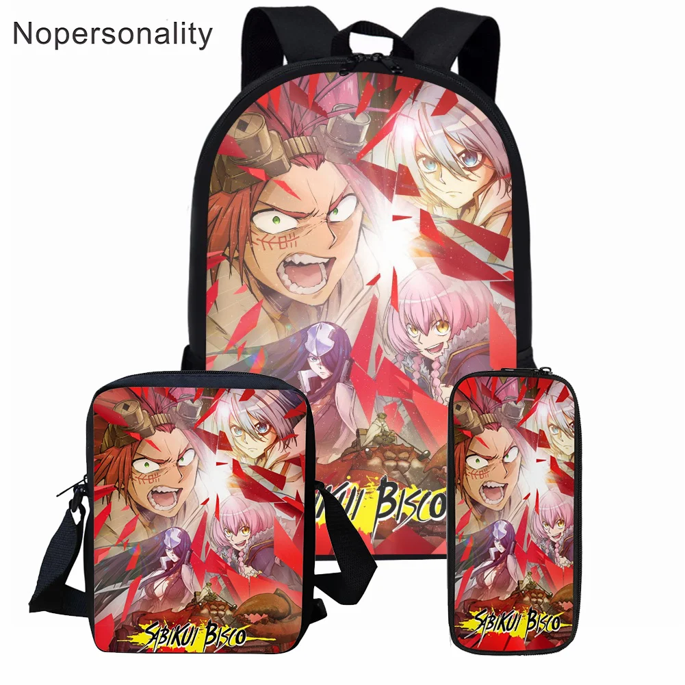 

Nopersonality Sabikui Bisco Print School Bags Boy Designer Brand Backpacks for Student/Teenager Shoulder Strap Bookbag Mochilas
