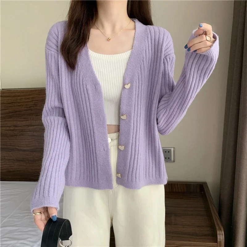

Knitted Cardigan Long Sleeve Sweater Coat Women 2022 Spring Casual Slim Shorts Knitted Outerwear Sweater свитер Suéter Jacket