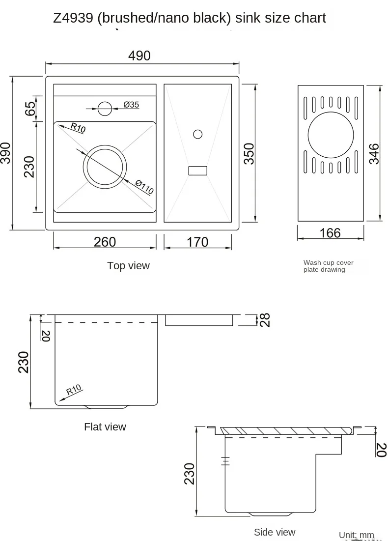 Кухонная раковина из нержавеющей стали 304 с одной чашей для бара утолщенным дном