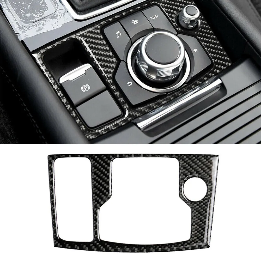 

Наклейки, Обложка, мультимедийная кнопка, отделка для Mazda 3 Axela 2017 2018, аксессуары, прочный автомобиль, углеродное волокно, декоративные