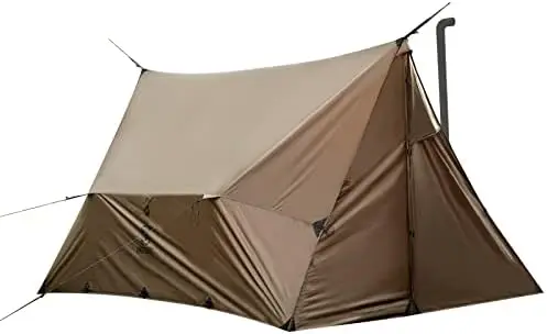 

Hammock Hot Tent with Stove Jack, Versatile Lightweight Waterproof Camping Tarp with Zippered Tent Bag, PU3000mm 4 Season Tent f