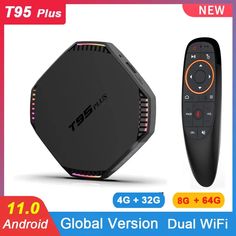 

PLUS RK3566 Smart TV Box Android 11 8GB RAM 64GB ROM Support 8K 4K 2.4G/5G WiFi 1000M Google Play Youtube Media player TVBOX