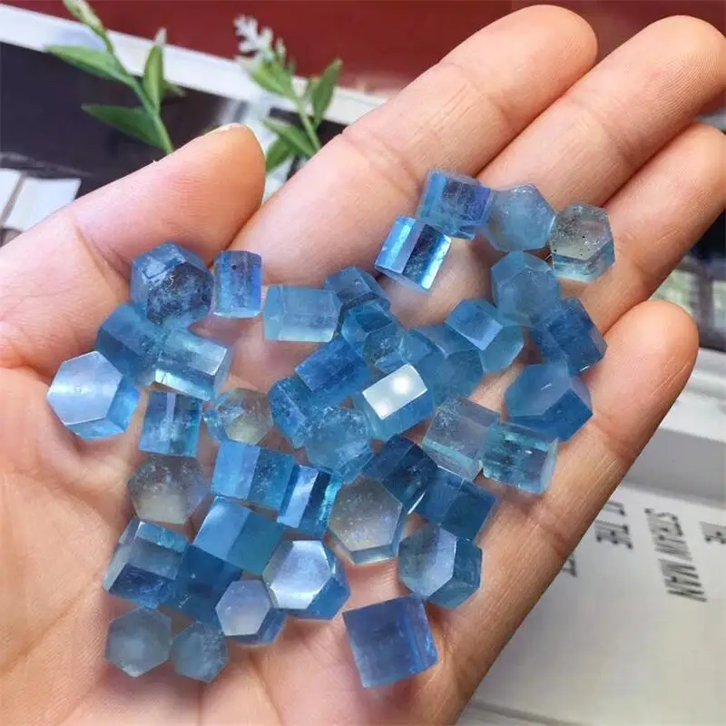 10 шт. Природный Аквамариновый точечный лечебный хрустальный камень башня рейки