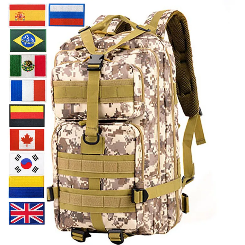 

Mountaineering Outdoor Sports 35L Backpack Male Military Tactical Bag Multi-functional Camping Hiking 3P Backpacks