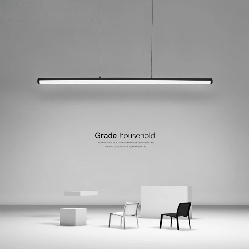 Modern Minimalist Dining Room LED Chandelier With Remote Control Dimming Nordic Living Room Study Room Interior Lighting