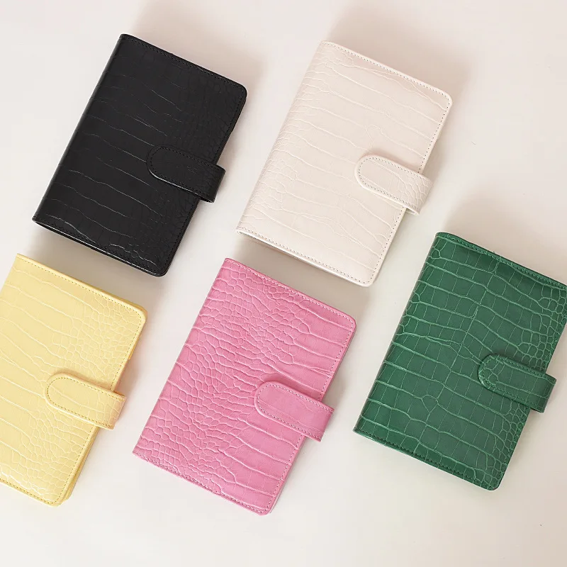 

Цветной кожаный блокнот A5/A6 PU Macaroon с крокодиловым узором